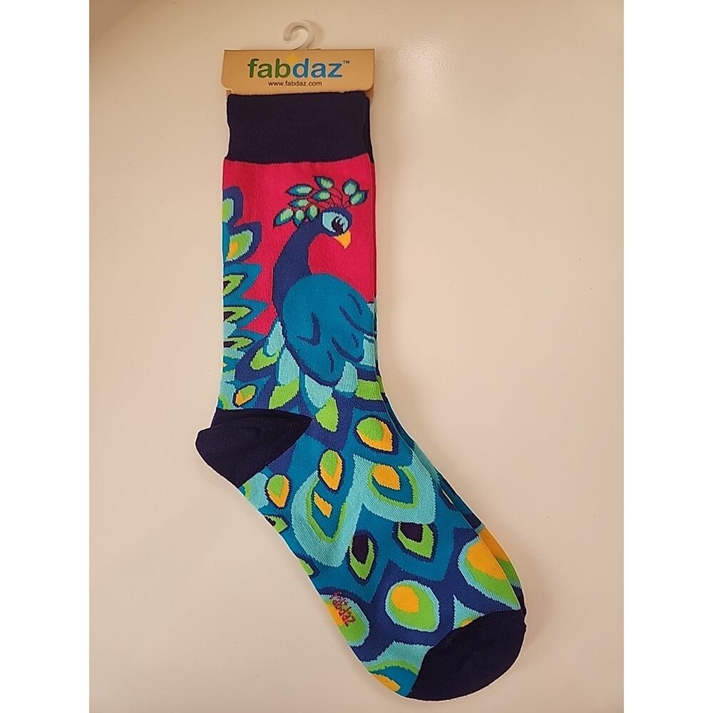 Nwt Fabdaz Peacock Socks. Womens Size 5-10